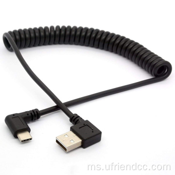 Kabel Sambungan USB-C Custom 90Degree Spring